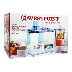 Westpoint WF-7201 Deluxe Juicer, Blender & Dry Mill 3 In 1 With Official Warranty
