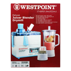 Westpoint WF-7201 Deluxe Juicer, Blender & Dry Mill 3 In 1 With Official Warranty