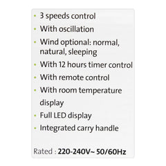 E-Lite ETF-002 Tower Fan 38 Inches With Official Warranty