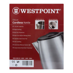 Westpoint WF-6172 Deluxe Cordless Kettle 1.8 Liter With Official Warranty