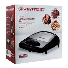 Westpoint WF-6093 Deluxe Sandwich Toaster 3 In 1 With Official Warranty