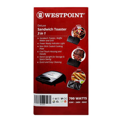 Westpoint WF-6093 Deluxe Sandwich Toaster 3 In 1 With Official Warranty