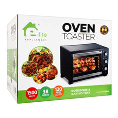 E-Lite ETO-354R Toaster Oven 38 Liter With Official Warranty