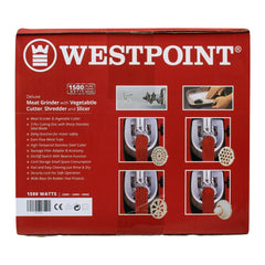 Westpoint WF-3050 Meat Grinder With Vegetable Cutter, Shredder & Slicer With Official Warranty