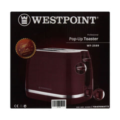 Westpoint WF-2589 Professional 2 Slice Pop-Up Toaster With Official Warranty