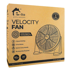 E-Lite EVF-20 Velocity Fan 20" With Official Warranty