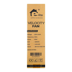 E-Lite EVF-20 Velocity Fan 20" With Official Warranty