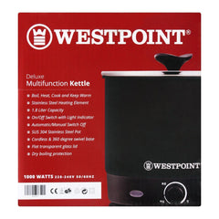 Westpoint WF-6275 Deluxe Multi Function Kettle 1.8 Liter With Official Warranty