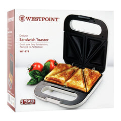 Westpoint WF-671 Deluxe Sandwich Toaster With Official Warranty