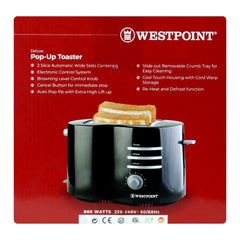 Westpoint WF-2542 Deluxe 2 Slice Pop-Up Toaster With Official Warranty
