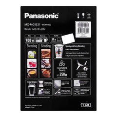 Panasonic MX-MG5321 White Blender With 2 Dry Mills 700W