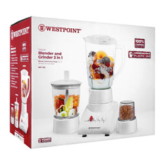 Westpoint WF-312 Deluxe Blender, Chopper & Grinder 3 In 1 With Official Warranty