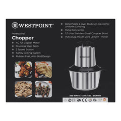Westpoint WF-1097 Professional Chopper 2.0 Liter Bowl With Official Warranty