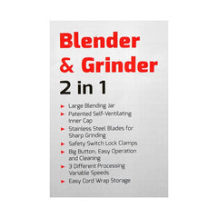 Gaba National GN-2817/18 Deluxe Blender & Grinder 2 In 1 With Official Warranty