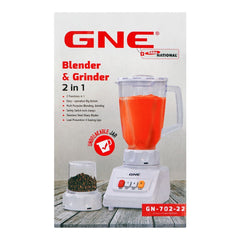 Gaba National GN-702/20 Deluxe Blender & Grinder 2 In 1 With Official Warranty