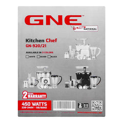 Gaba National GN-920/21  Kitchen Chef 5 In 1 450W With Official Warranty