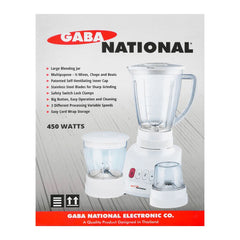 Gaba National GN-703/20 Blender & Grinder 3 In 1 With Official Warranty