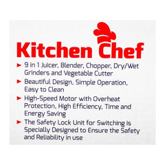 Gaba National GN-922 DLX UBR Unbreakable Kitchen Chef 9 In 1 450W With Official Warranty