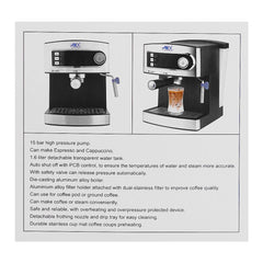 Anex AG-826 Deluxe Espresso Coffee Maker With Official Warranty
