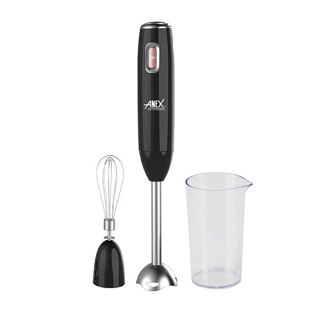 Anex AG-123 Deluxe Hand Blender With Whisk, 500ml Plastic Jar With Official Warranty