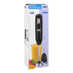 Anex AG-123 Deluxe Hand Blender With Whisk, 500ml Plastic Jar With Official Warranty