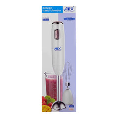 Anex AG-123 Deluxe Hand Blender With Whisk, 500ml Plastic Jar With Official Warranty