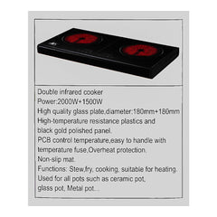 Anex AG-2162 Deluxe Hot plate Double (Digital) With Official Warranty