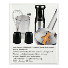 Anex AG-146 Hand Blender With Beater & Milk With Official Warranty
