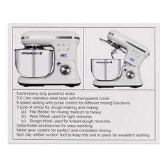 Anex AG-819 Deluxe Stand Mixer 5 Ltr With Official Warranty