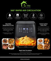E-lite EAF-001 Air Fryer 7.0 Liter With Official Warranty