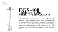 E-Lite EGS-400 Garment Steamer With Official Warranty
