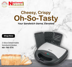 National Gold NG-786-670 2 Slice Detachable Sandwich Maker 3 In 1 With Official Warranty