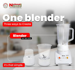 National Gold NG-786-P4OS Blender, Chopper & Grinder 3 In 1 With Official Warranty