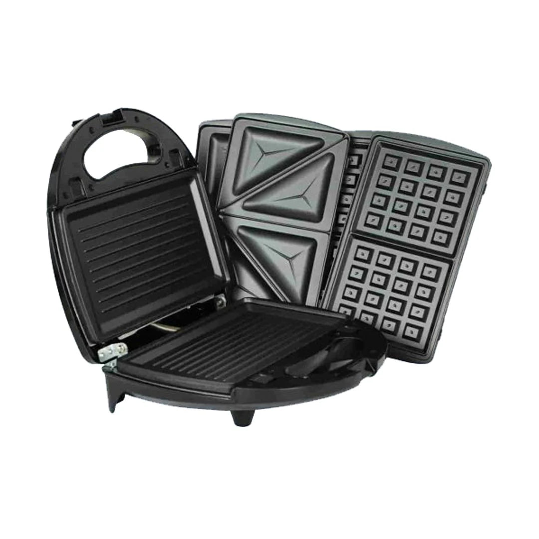 Gaba National GN-6192/21 Sandwich Maker 3 Steel Plates With Official Warranty