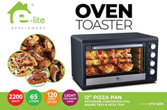 E-Lite ETO-653R Oven Toaster 65 Liter With Official Warranty