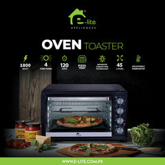 E-Lite ETO-453R Oven Toaster 45 Liter With Official Warranty