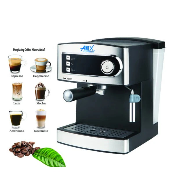 Anex AG-826 Deluxe Espresso Coffee Maker With Official Warranty