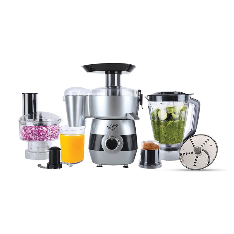 Bingo FX-5100 S Unbreakable Jumbo Food Processor 7 In 1 Silver With Official Warranty
