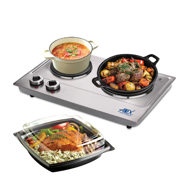 Anex AG-3062 Deluxe Stainless steel Hot Plate With Official Warranty