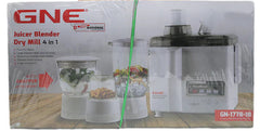Gaba National GN-1778/18 Juicer Blinder Grinder & Chopper 4 In 1 With Official Warranty