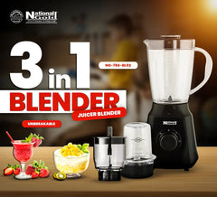 National Gold NG-786-BL03 Blender 3 In 1 With Official Warranty