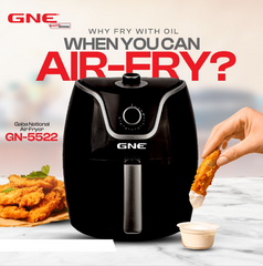 Gaba National GN-5522 Deluxe Air Fryer XL 5.5 Liter With Official Warranty