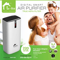 E-Lite EAP-922 Digital Smart Air Purifier 3 In 1 With Official Warranty