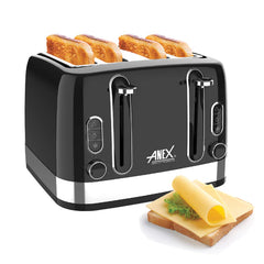 Anex AG-3009 Deluxe 4 Slice Toaster With Official Warranty