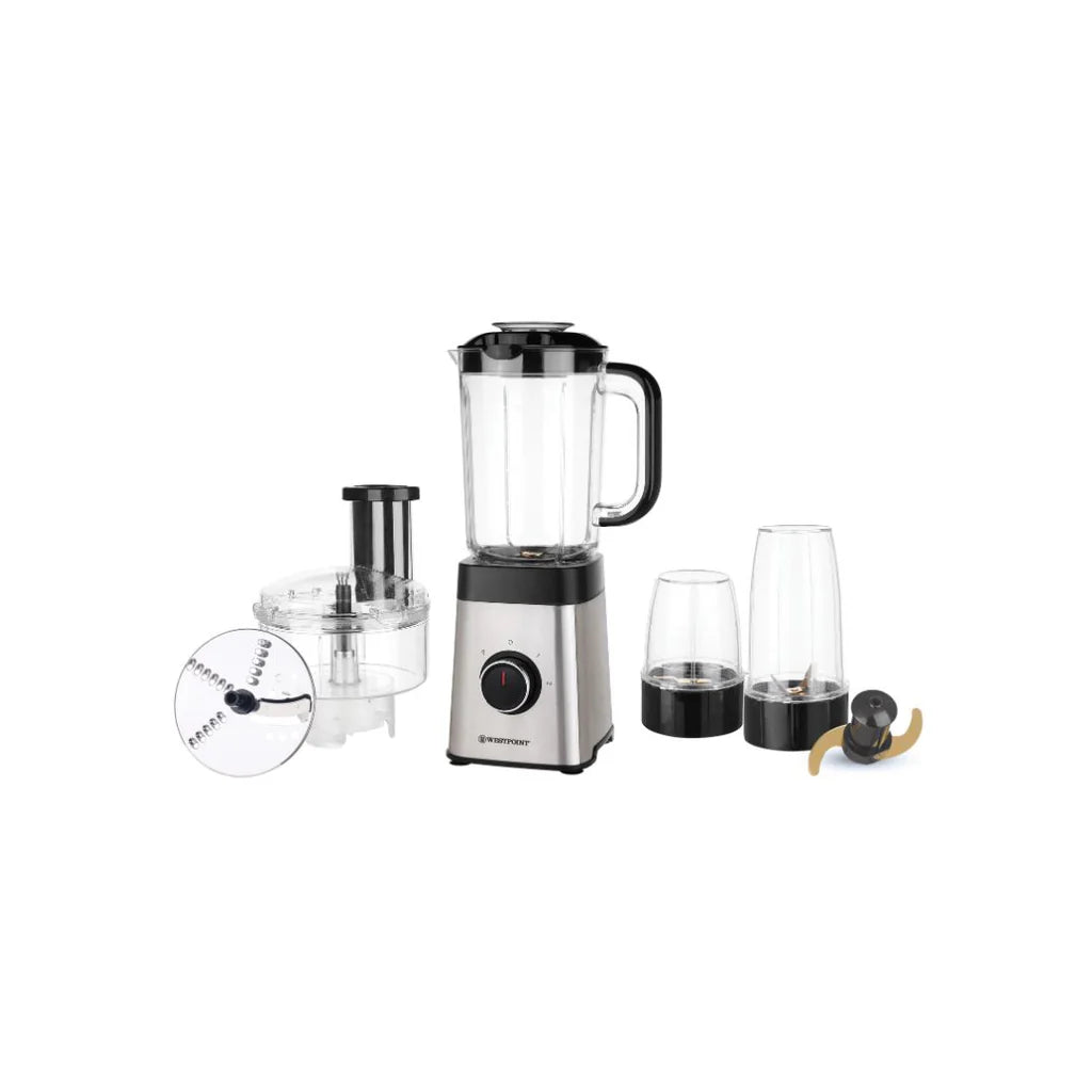 Westpoint WF-445 Professional Kitchen Chef Blender, Dry & Wet Grinder, Chopper, Slicer 4 In 1 With Official Warranty