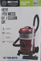National Gold VC-786-8510 Deluxe Drum Vacuum Cleaner 21 Ltr With Official Warranty