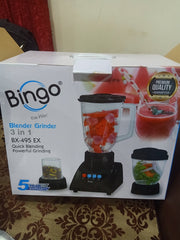 Bingo BX-495 EX Deluxe 3 In 1 Blender & Grinder Wiith Official Warranty