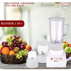 National Gold NG-786-P4OS Blender, Chopper & Grinder 3 In 1 With Official Warranty