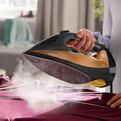 Philips DST7040/86 Azur 7000 Series HV Steam Iron Black/Gold 2800W