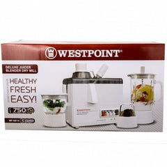 Westpoint WF-8814 Deluxe Juicer, Blender & Dry Mill 4 In 1 With Official Warranty